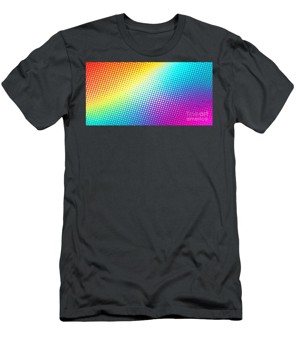 A Vibrant Gradient of Colors Transitions From Warm Yellow and Orange to Cool Blue and Purple Odon Czintos T-Shirt