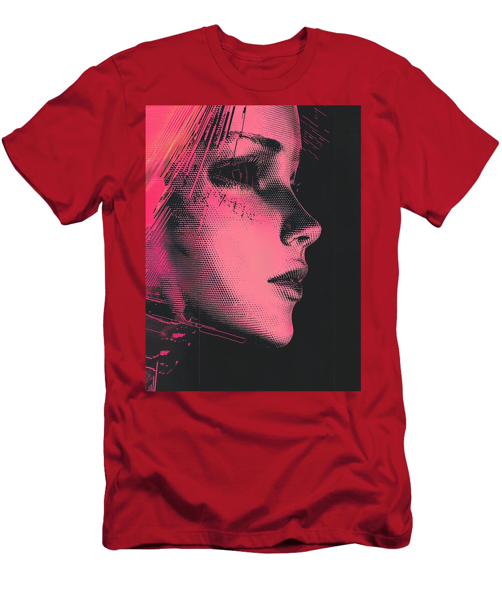 A Womans Face Side Profile Pink Tones Imogha Furr T-Shirt