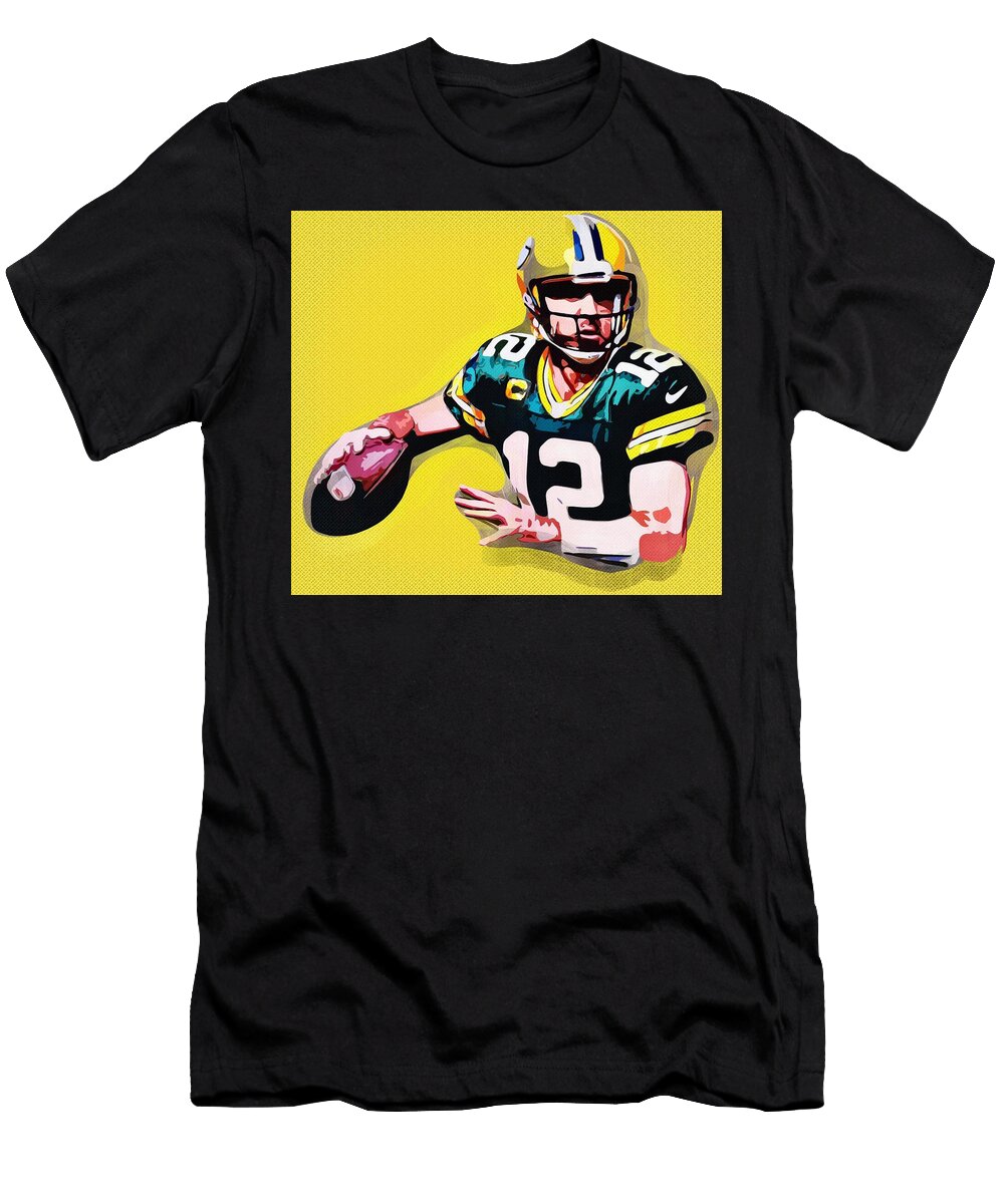 Aaron Rodgers Green Bay Packers Qb Bob Smerecki T-Shirt