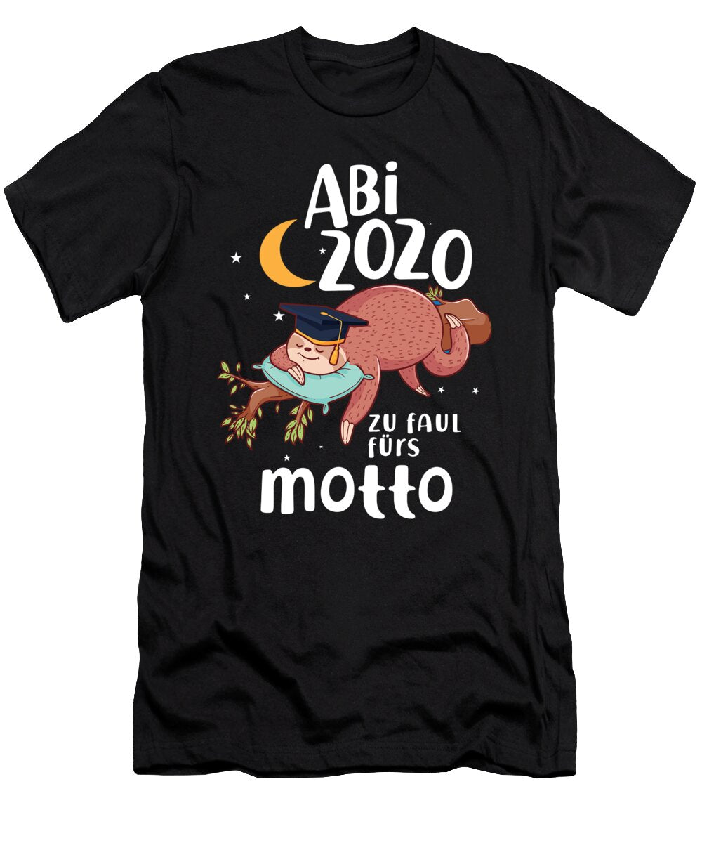 Abi 2020 Funny Sleeping Sloth Graduation Day Gift Thomas Larch T-Shirt
