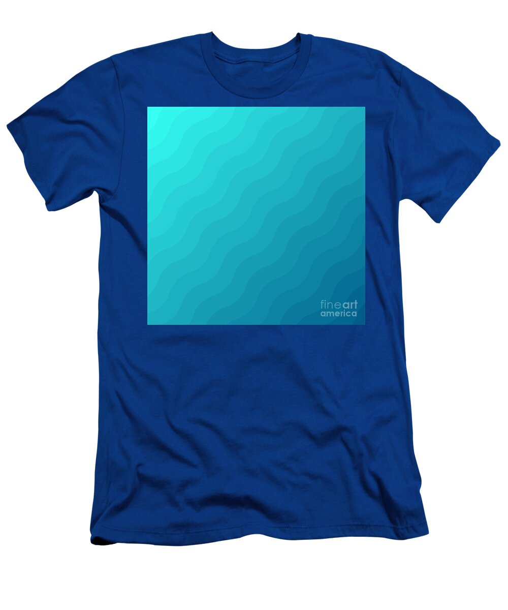 Abstract Blue Waves Lines Underwater Background and Texture Dar T T-Shirt