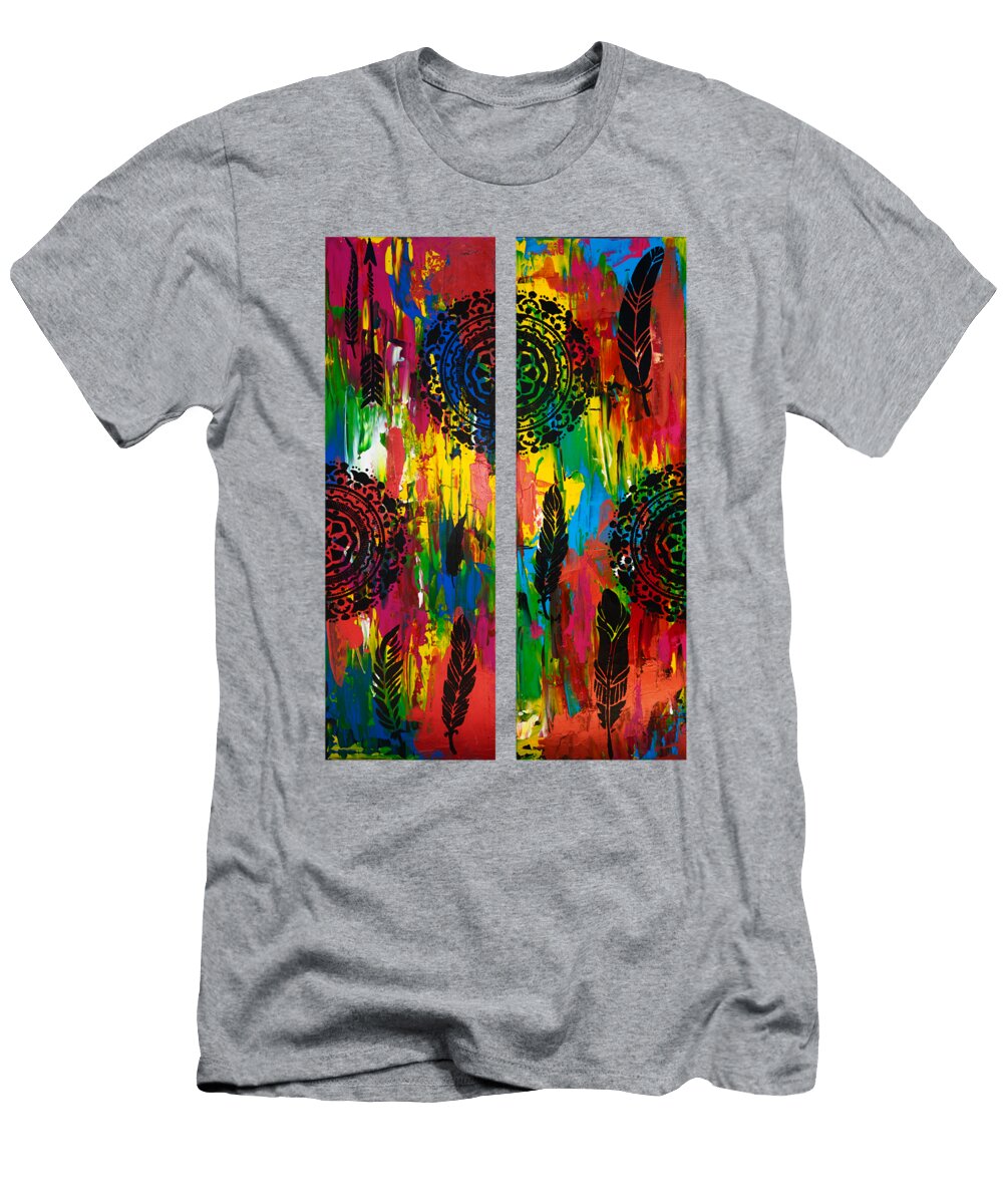Abstract Boho Design Diptych By Nikki and Kaye Menner Kaye Menner T-Shirt
