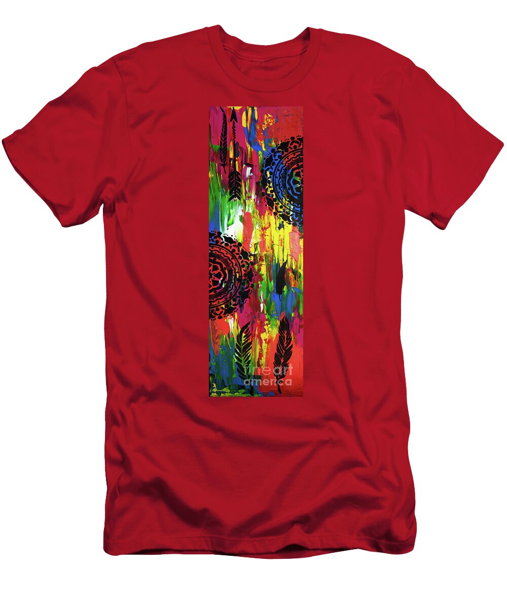 Abstract Boho Design Diptych Left Image By Nikki and Kaye Menner Kaye Menner T-Shirt