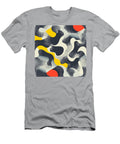 Abstract Dotted Wavy Pattern with Vibrant Colors Golden Food T-Shirt