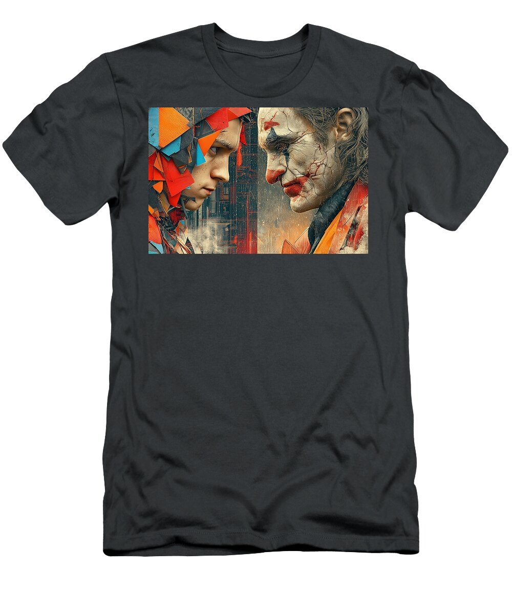 Abstract Faces Clash Kevin Walker and Pixel Reverie T-Shirt