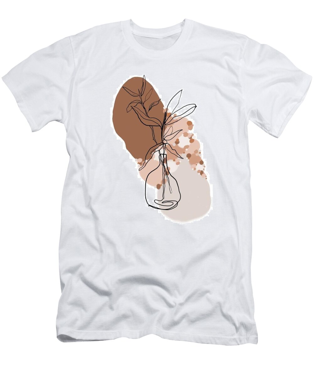 Abstract Line Vase Art Claire Francis T-Shirt