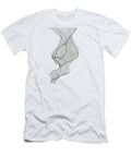 Abstract Linework Free Flow Fishy Tan T-Shirt