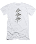 Abstract Linework Mountain Sound Fishy Tan T-Shirt