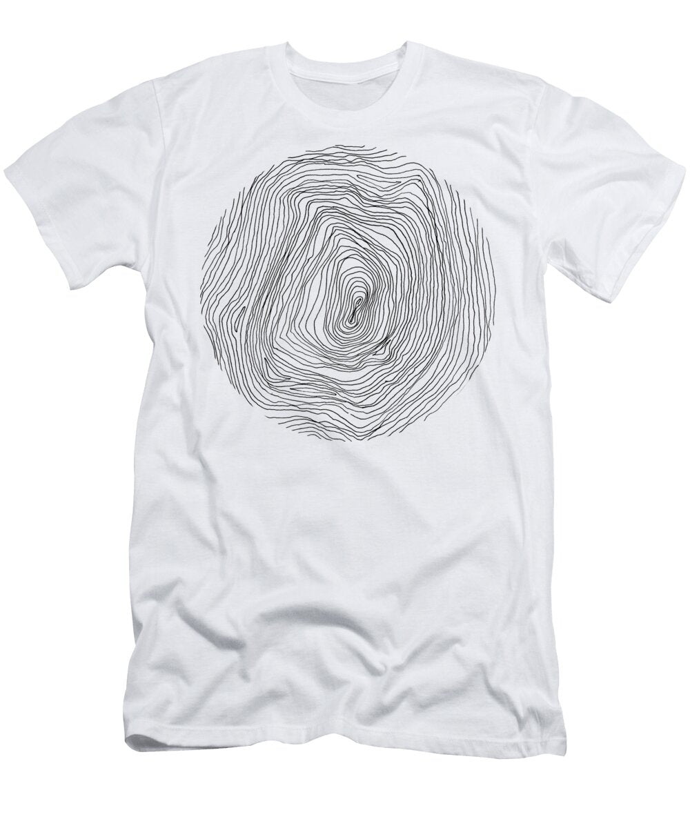 Abstract Linework Space Vinyl Fishy Tan T-Shirt