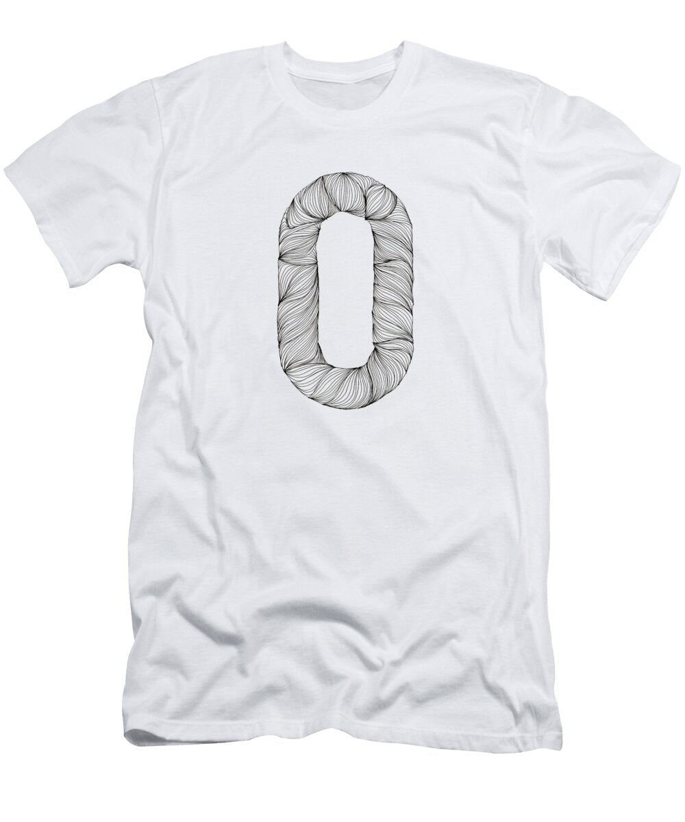 Abstract Linework Zero Fishy Tan T-Shirt