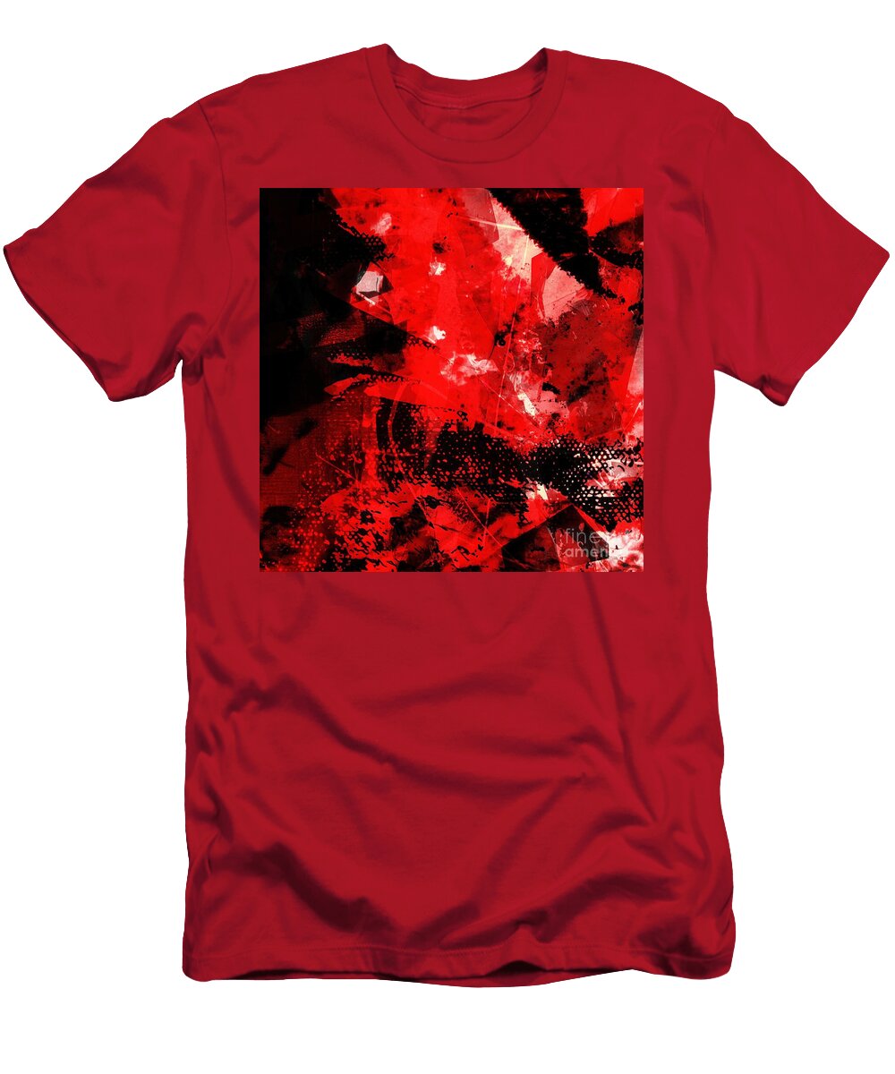 Abstract Red Urban Landscape Nikolaos Dedidis T-Shirt