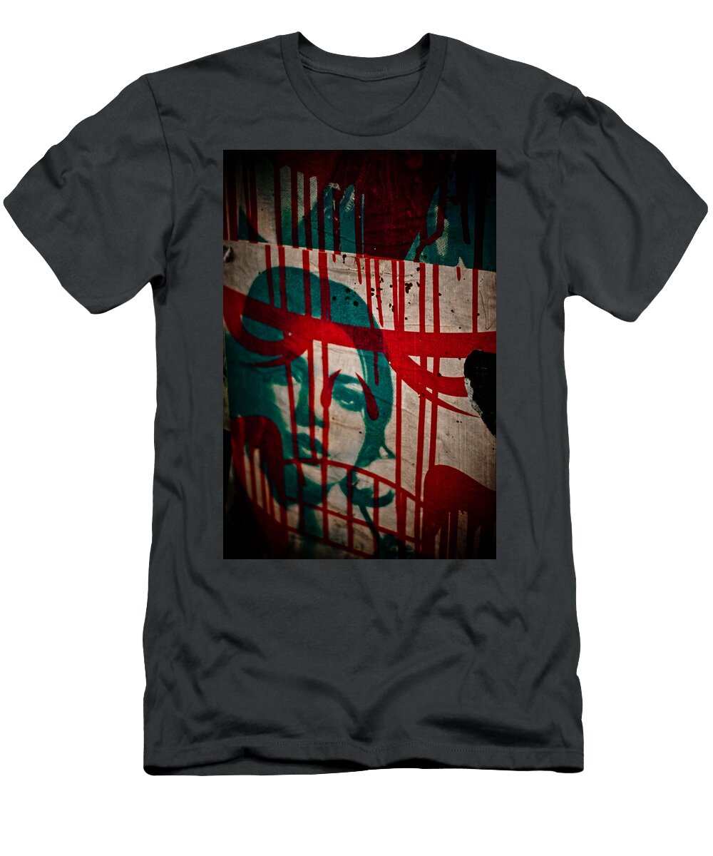 Abstract Stencil with Red Drips Chris Brady T-Shirt