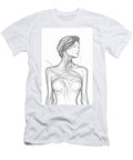 Abstract Womans Body Shape Wall Decor Art Print Poster Female One Line Silhouette Modern Art 03 Mounir Khalfouf T-Shirt