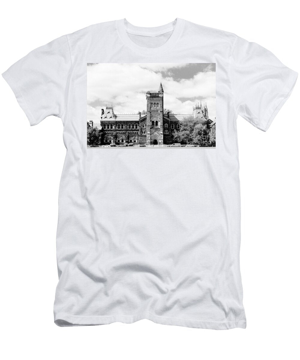 Academic Landmark University of Toronto University College St George Campus in Black and White Dmr Filho T-Shirt