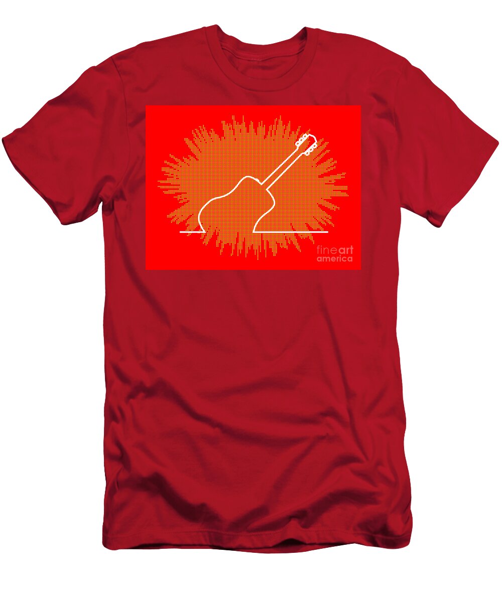 Acoustic Guitar Abstract Explosion Bigalbaloo Stock T-Shirt