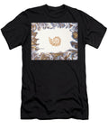 Acrylic Pour Golden Nautilus Shell Elisabeth Lucas T-Shirt