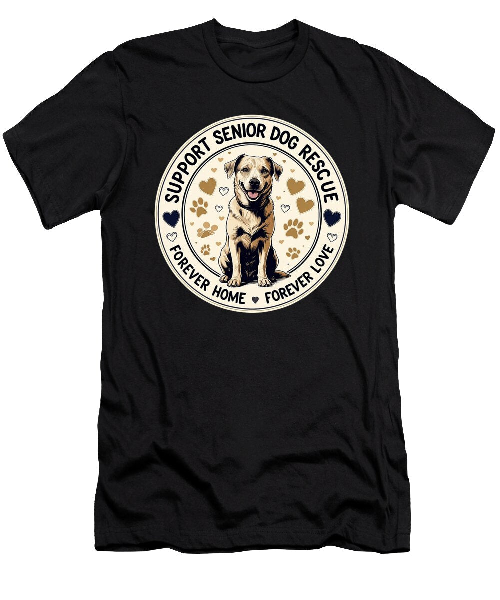 Adopt Senior Dogs Heartwarming Circle Dog Sophie Eleanor T-Shirt