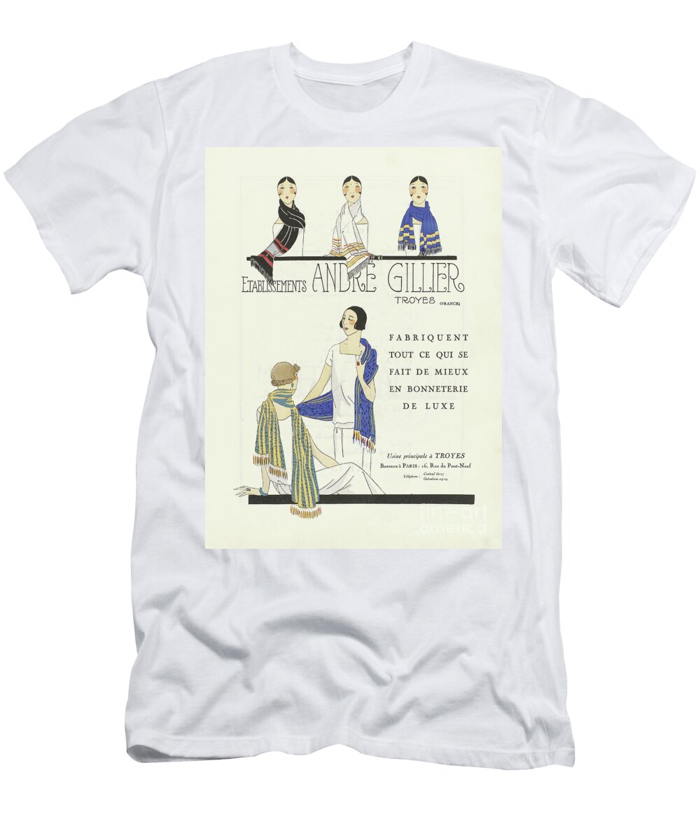 Advertisement for Etablissements Andre Gillier Pub 1920s French School T-Shirt