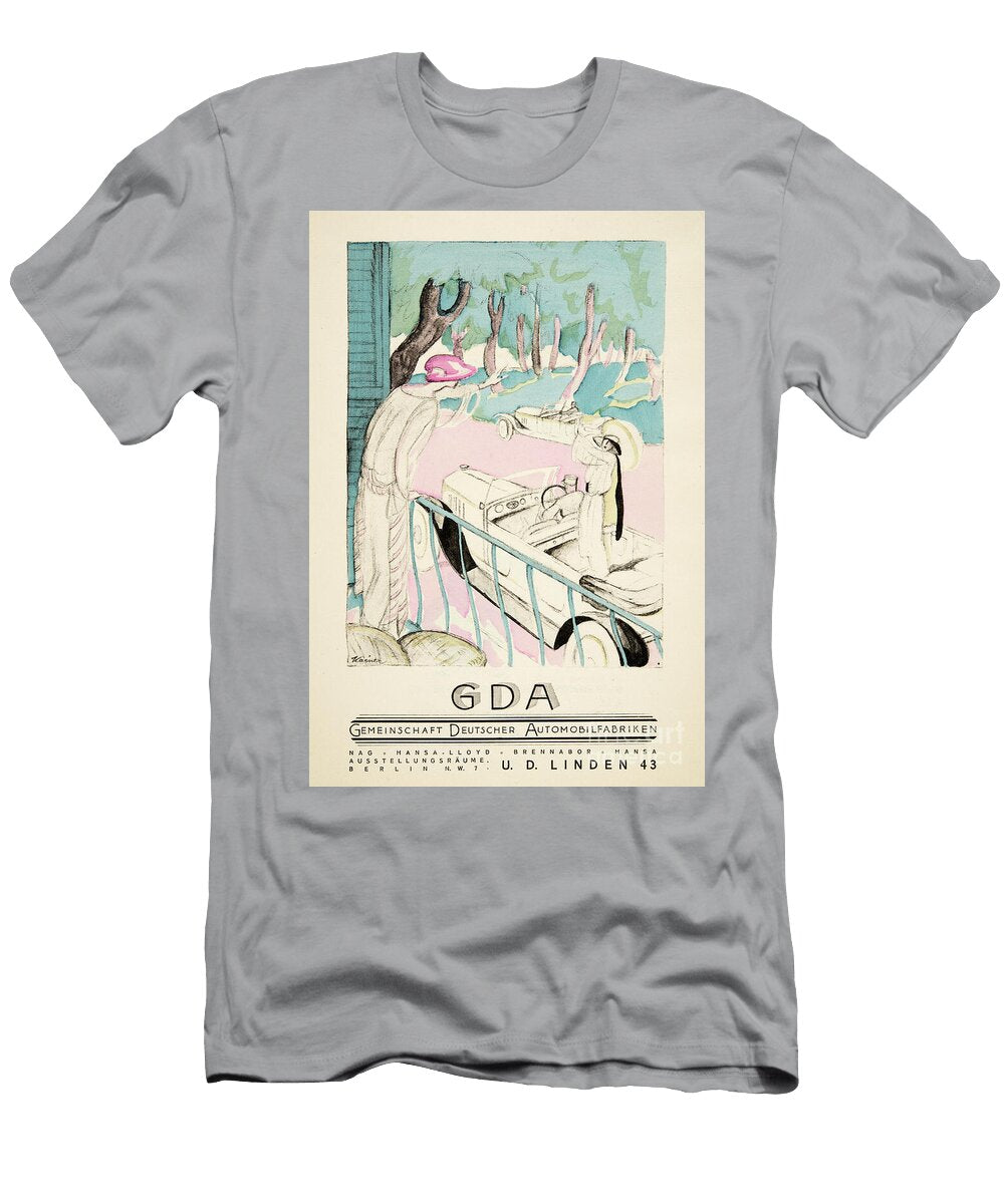 Advertisement for Gemeinschaft Deutscher Automobilfabriken G D a From Styl 1922 German School T-Shirt