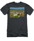 Aerial View of Boston College Campus Mountain Dreams T-Shirt