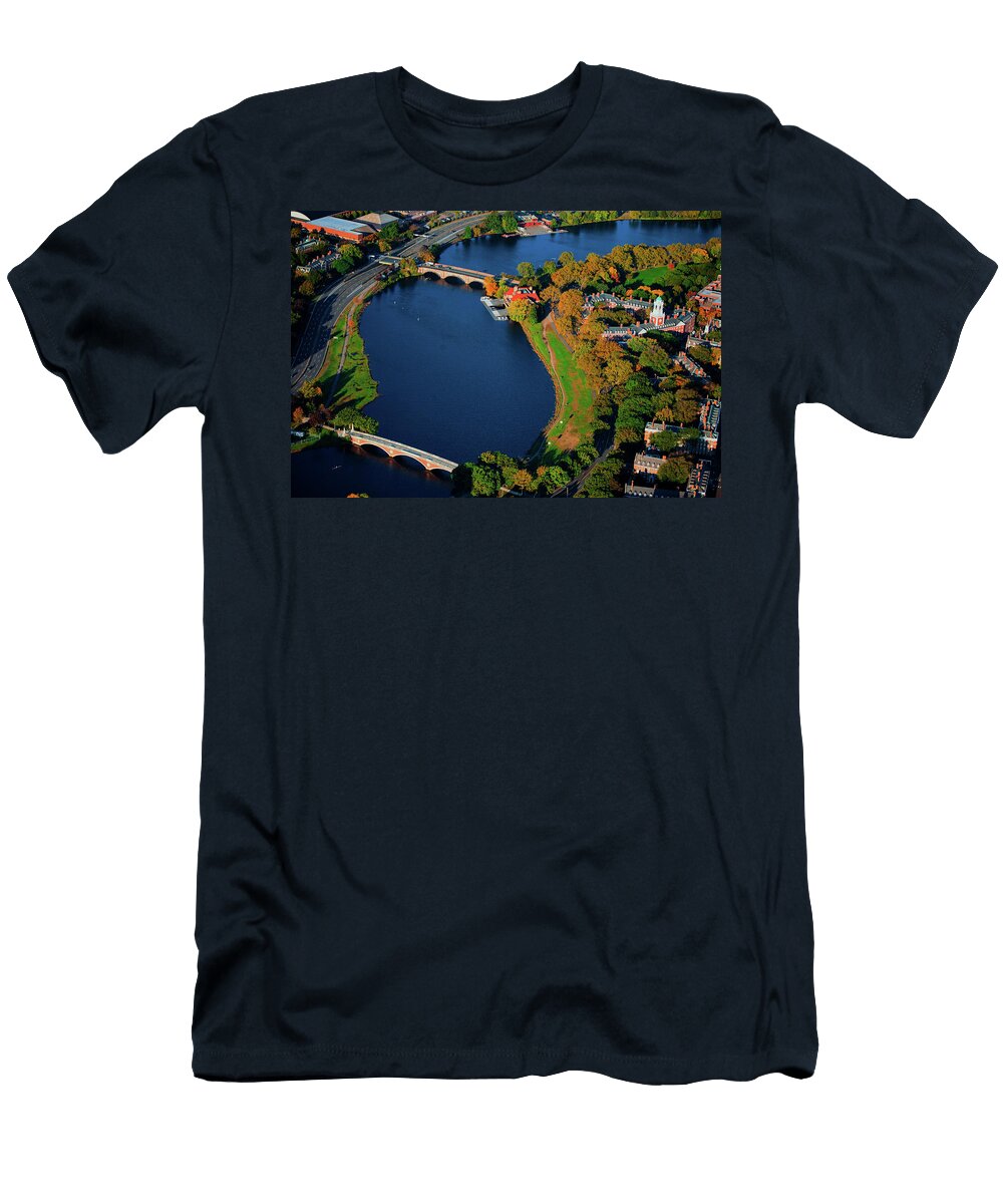 Aerial View of Charles River with Views Panoramic Images T-Shirt