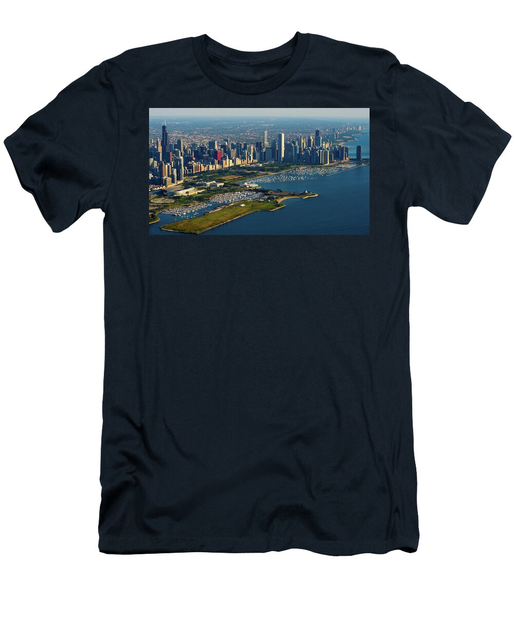 Aerial View of Museum Campus Panoramic Images T-Shirt