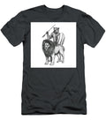 African Warrior Spear Lion Tattoo Aloysius Patrimonio T-Shirt