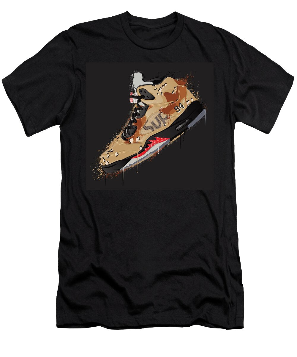 Air Jordan 5 Retro Supreme Desert Camo Tecnificent Lowkey T-Shirt