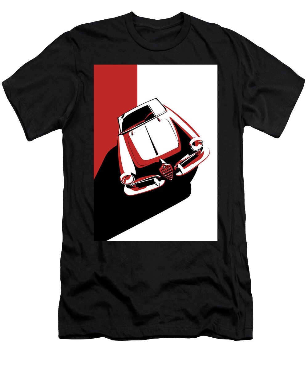 Alfa Romeo Spider Classic Italian Convertible Thespeedart T-Shirt