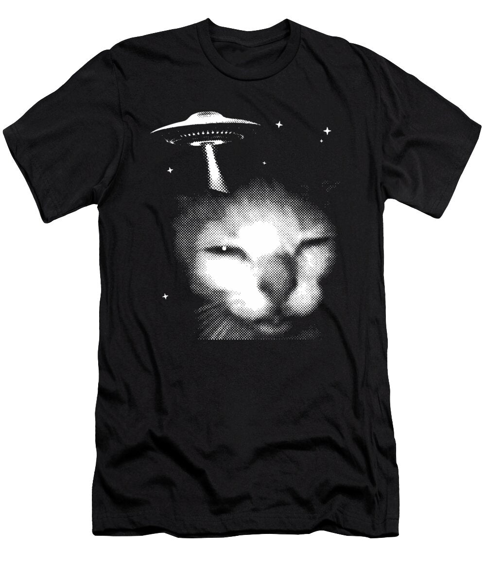 Alien Cat Meme Ufo Vintage Graphic Y2K Funny Zyneu Gangd T-Shirt