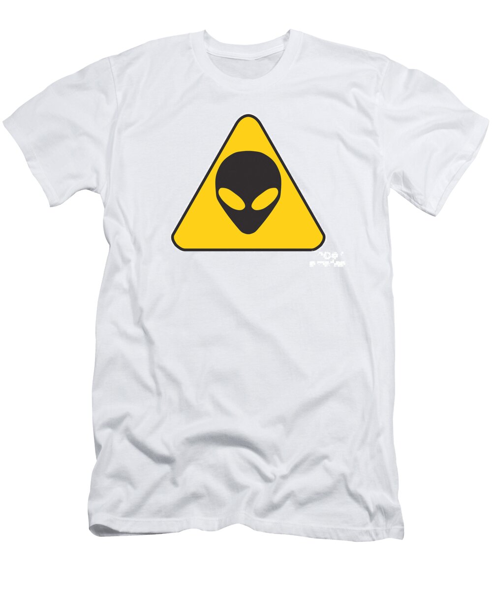 Alien Grey Graphic Pixel Chimp T-Shirt