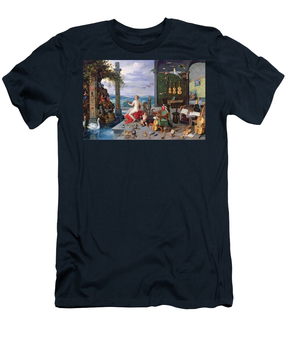 Allegory of Music Oil on Canvas Jan the Elder Brueghel T-Shirt