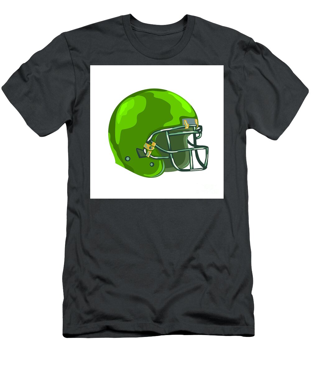 American Football Helmet Green Wpa Aloysius Patrimonio T-Shirt