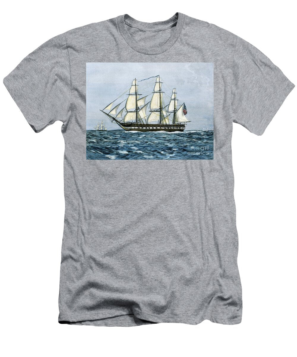 American Frigate Uss Constitution Launched in 1797 American School T-Shirt