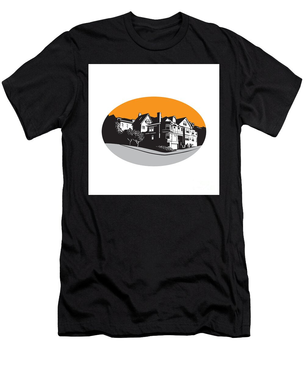 American Mansion House Oval Wpa Aloysius Patrimonio T-Shirt