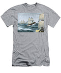 American Privateer Ship Comet Among the English Fleet American School T-Shirt