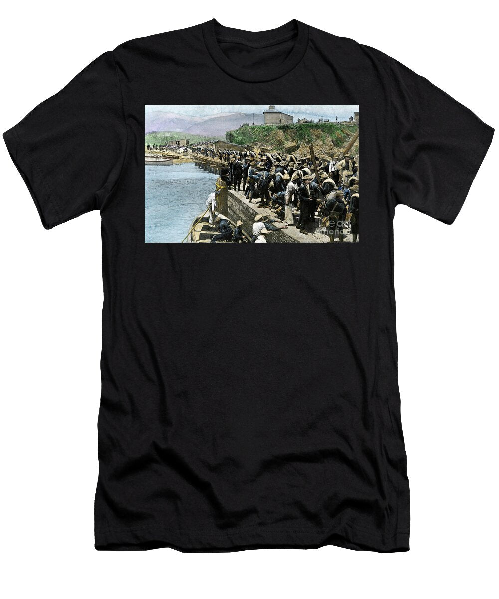American Troops Going Ashore At Daiquiri Cuba 1898 American School T-Shirt