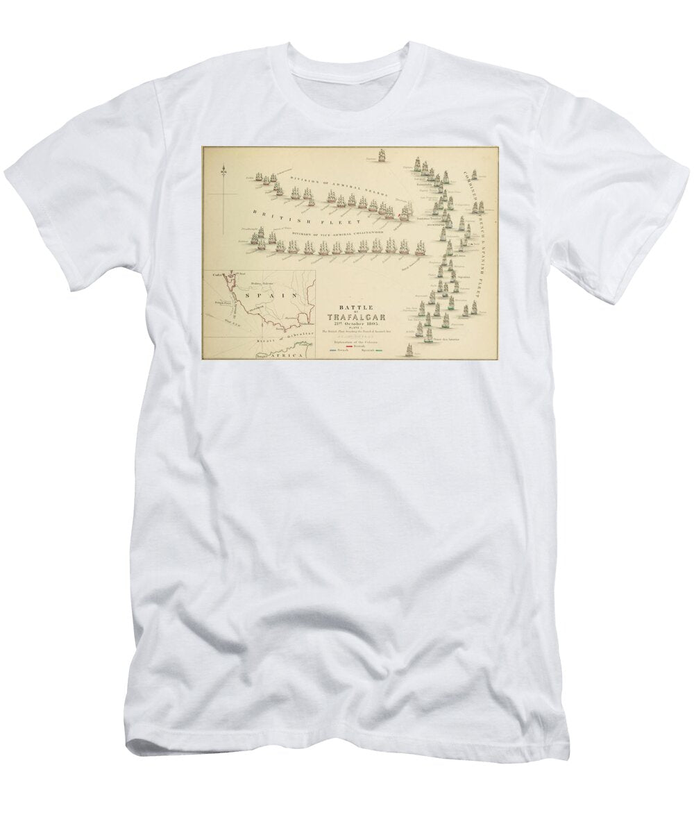 An 1848 Plan of the Fleet Positions At the Battle of Trafalgar Celestial Images T-Shirt