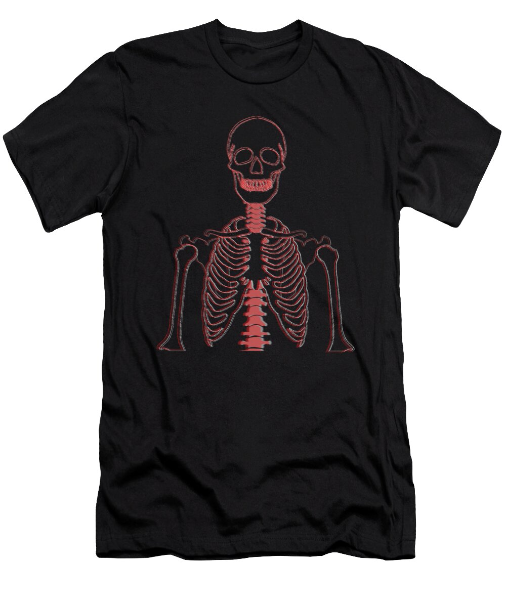 Anatomy Skeleton Lineart Manuel Schmucker T-Shirt