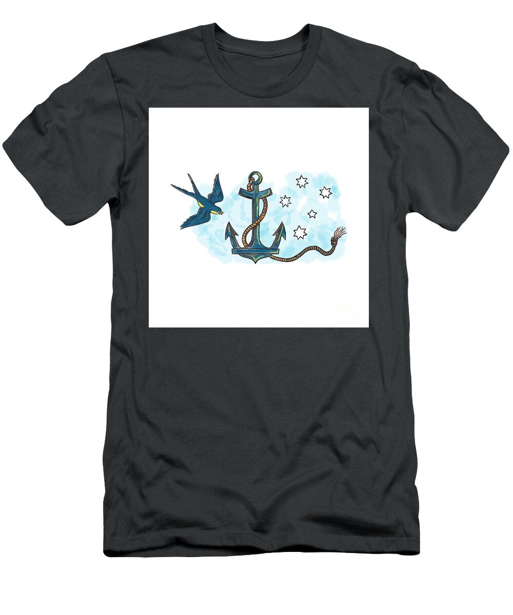 Anchor Swallow Southern Star Tattoo Aloysius Patrimonio T-Shirt