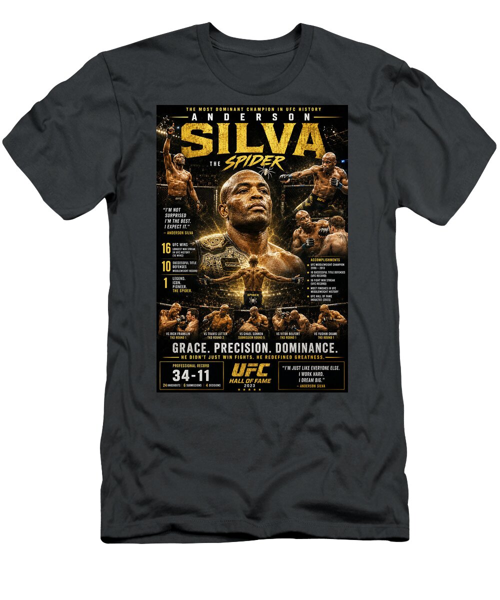 Anderson Silva UFC Celebration Kevin Walker and Pixel Reverie T-Shirt