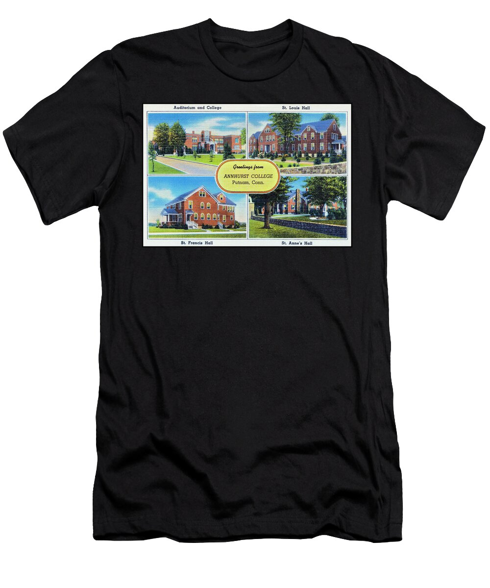 Annhurst College Putnam Connecticut Retro Vintage Poster Carol Japp T-Shirt
