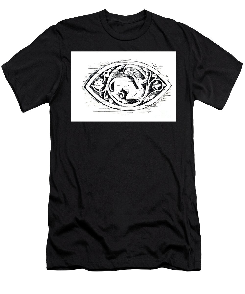 Antelope and Leafs Carving R5 Historic Illustrations T-Shirt