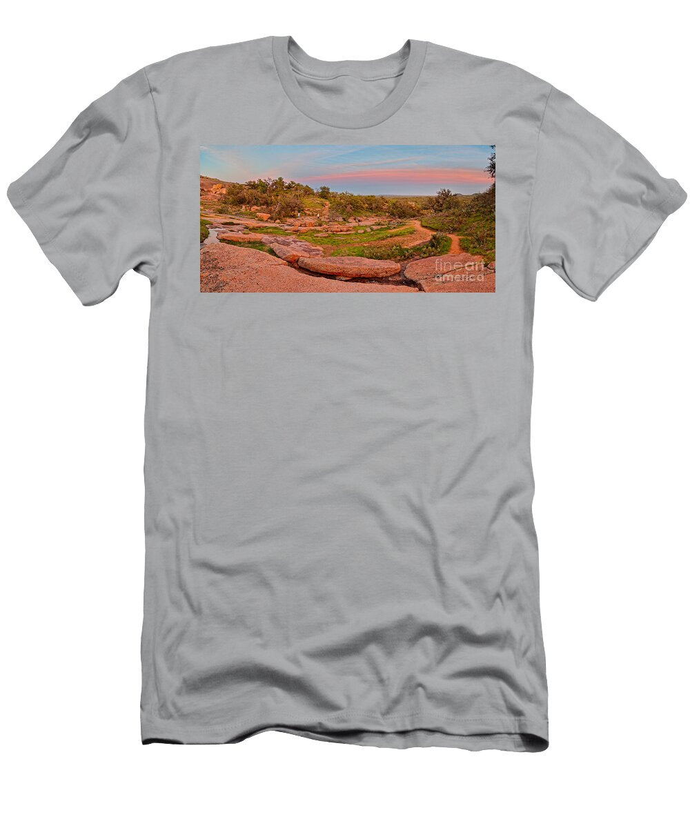 Anti Crepuscular Colors At Enchanted Rock State Natural Area Fredericksburg Texas Hill Country Silvio Ligutti T-Shirt