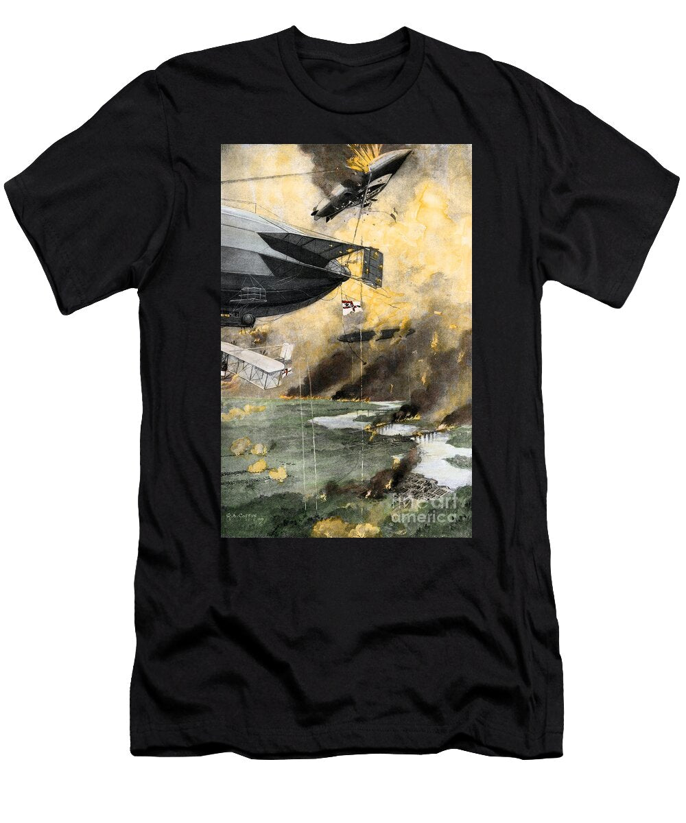 Anticipation Air Battles of the Future As Imagined in 1909 American School T-Shirt