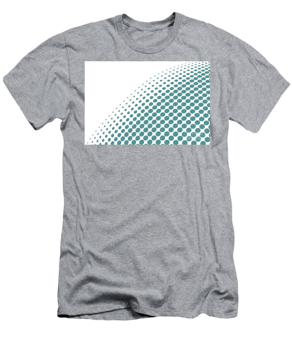 Aqua and White Halftone Polka Dot Pattern Krylon 2022 Color of the Year Satin Rolling Surf Petite Pattern Minimal Graphic Designs T-Shirt