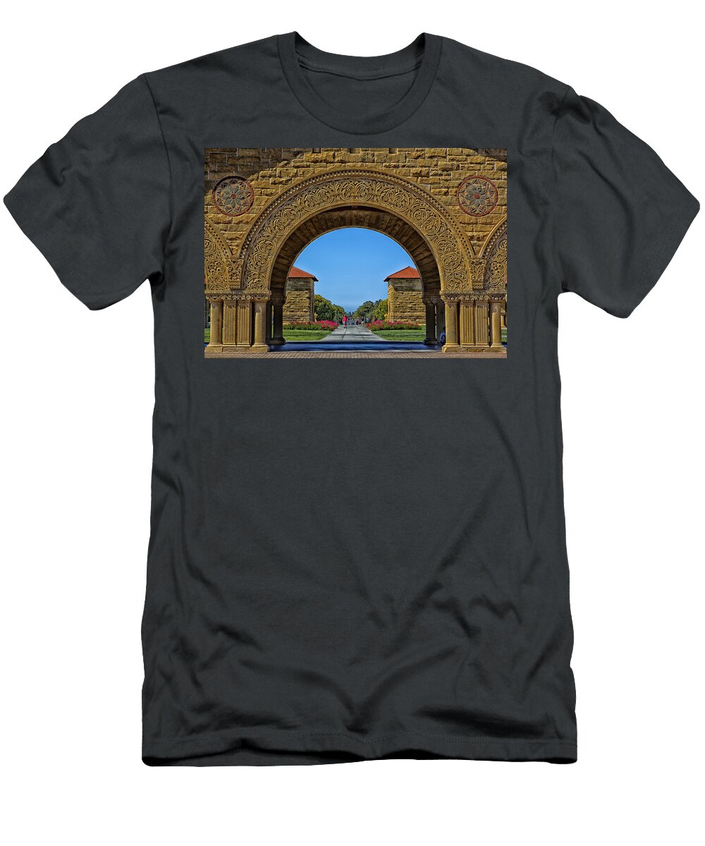 Arched Entrance Stanford University Mountain Dreams T-Shirt