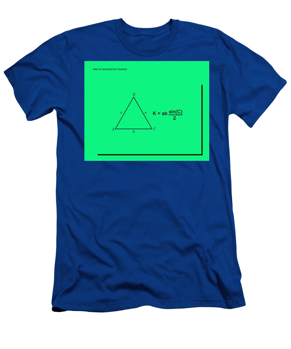 Area of an Isosceles Triangle Green Black Paulette Wright T-Shirt