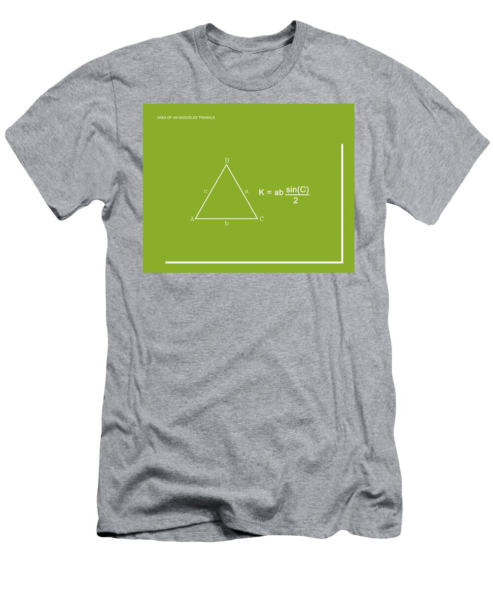 Area of an Isosceles Triangle Lime White Paulette Wright T-Shirt