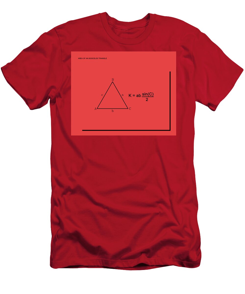 Area of an Isosceles Triangle Red Black Paulette Wright T-Shirt